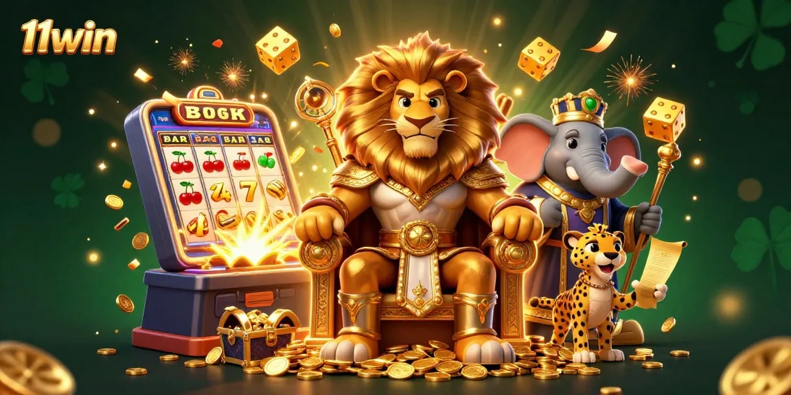 Experience the excitement of winning with 11win's ultra-detailed 3D casino illustration full of dynamic elements.