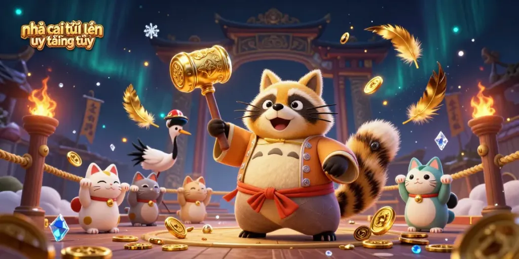 Experience vibrant energy with nhà cái trực tuyến uy tín đáng chú ý featuring cheerful characters and gambling elements.