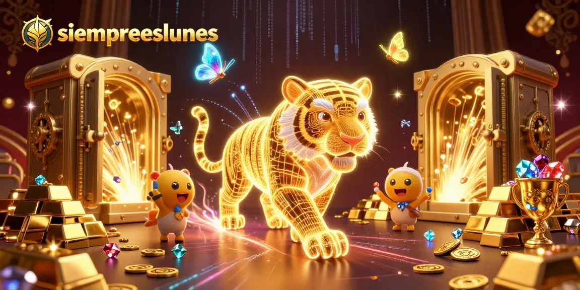 Experience the thrilling release of siempreeslunes as the golden tiger prowls through a vibrant digital casino.