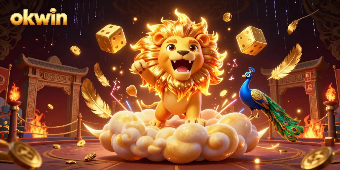 Experience the dynamic joy of betting with okwin in this vibrant casino illustration featuring iconic symbols.