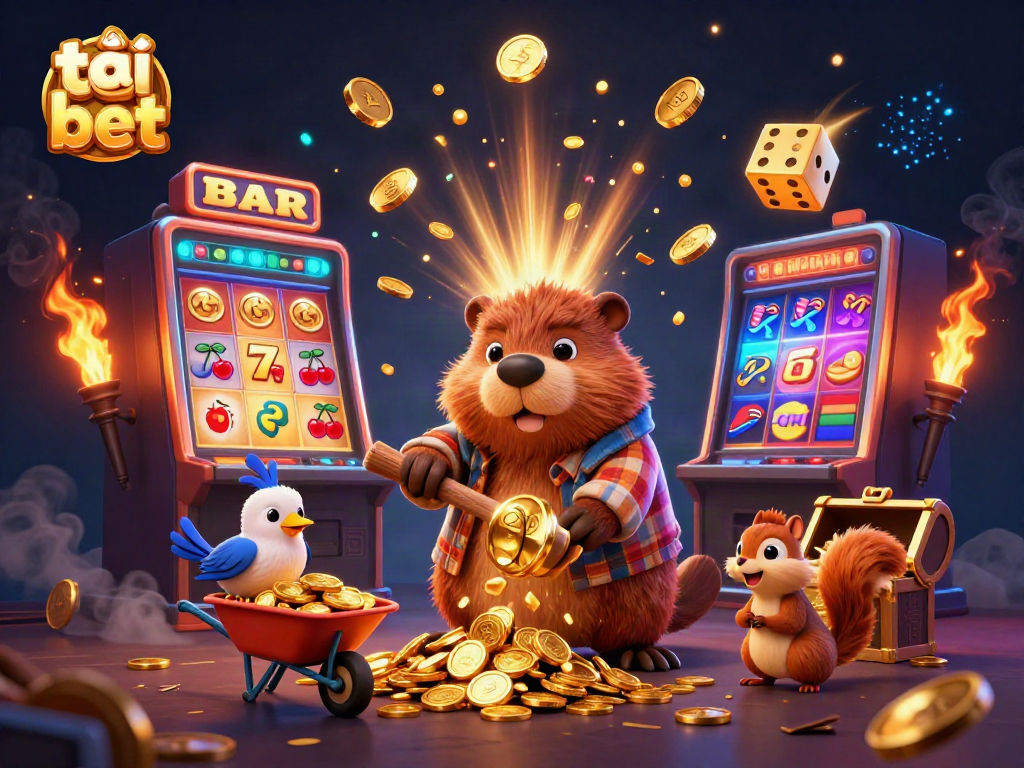 Engaging 3D illustration showcasing the excitement of tải fe bet with animated characters and vibrant casino elements.