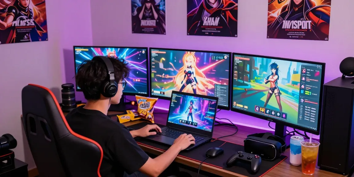 Sissy hentai game in action with colorful screens and immersive gaming setup.