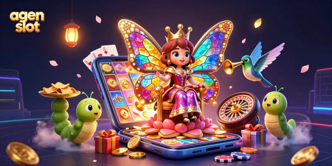 Slot online agen slot menyuguhkan petualangan dengan ratu kupu-kupu dan banyak simbol keberuntungan.
