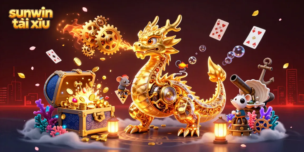 Engage with sunwin tài xỉu - a vibrant representation of gameplay featuring intricate 3D art.