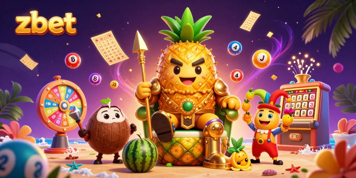 Experience exciting gaming at zbet with colorful lottery balls and a vibrant casino scene.